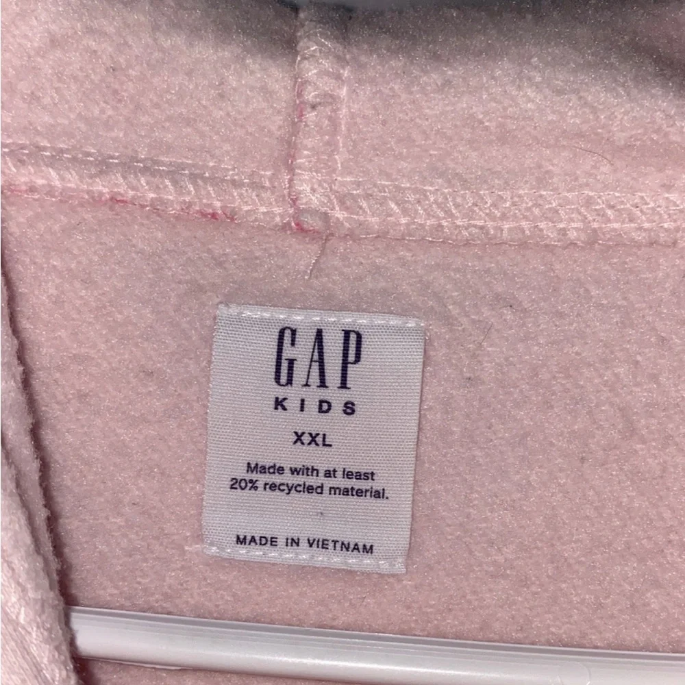 GAP kids Pink Floral Logo Hoodie